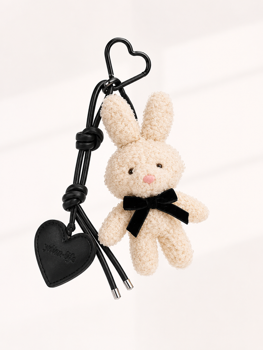 Teddy Cream Bunny Bag Charm ✨