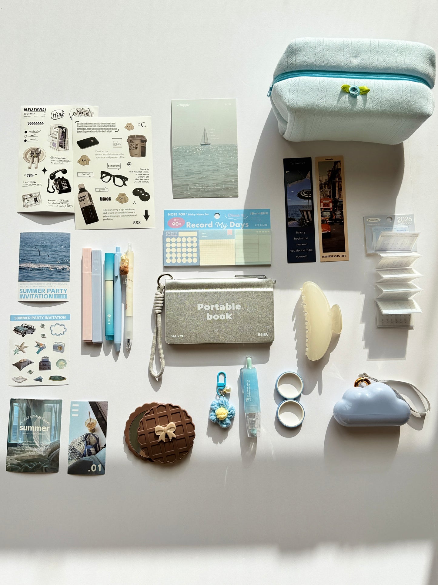 🩶 Portable Book: Blue Serenity Edition 🌊