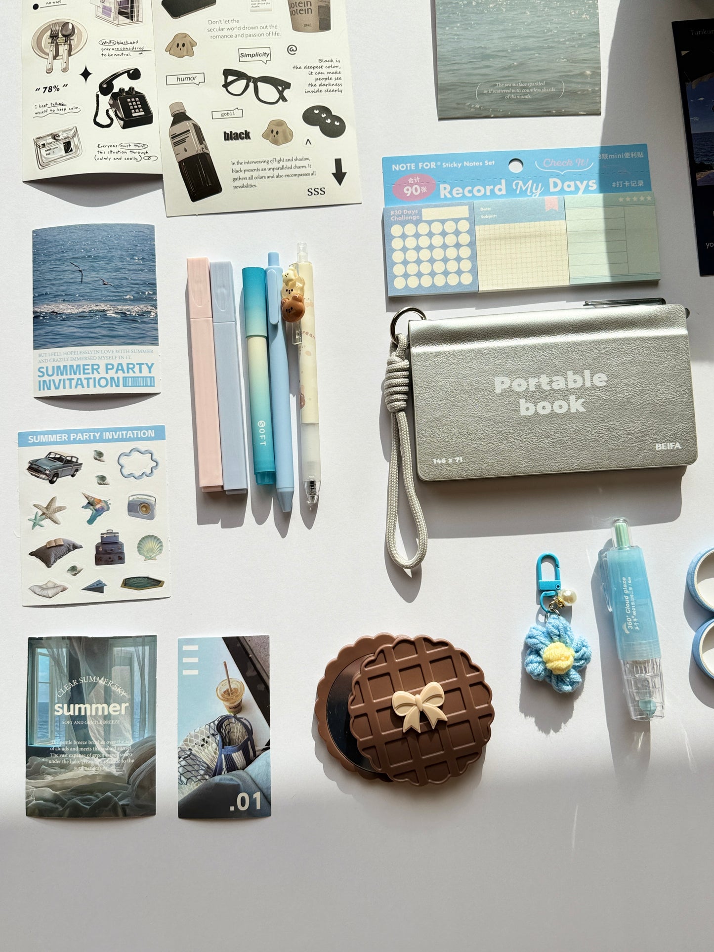 🩶 Portable Book: Blue Serenity Edition 🌊