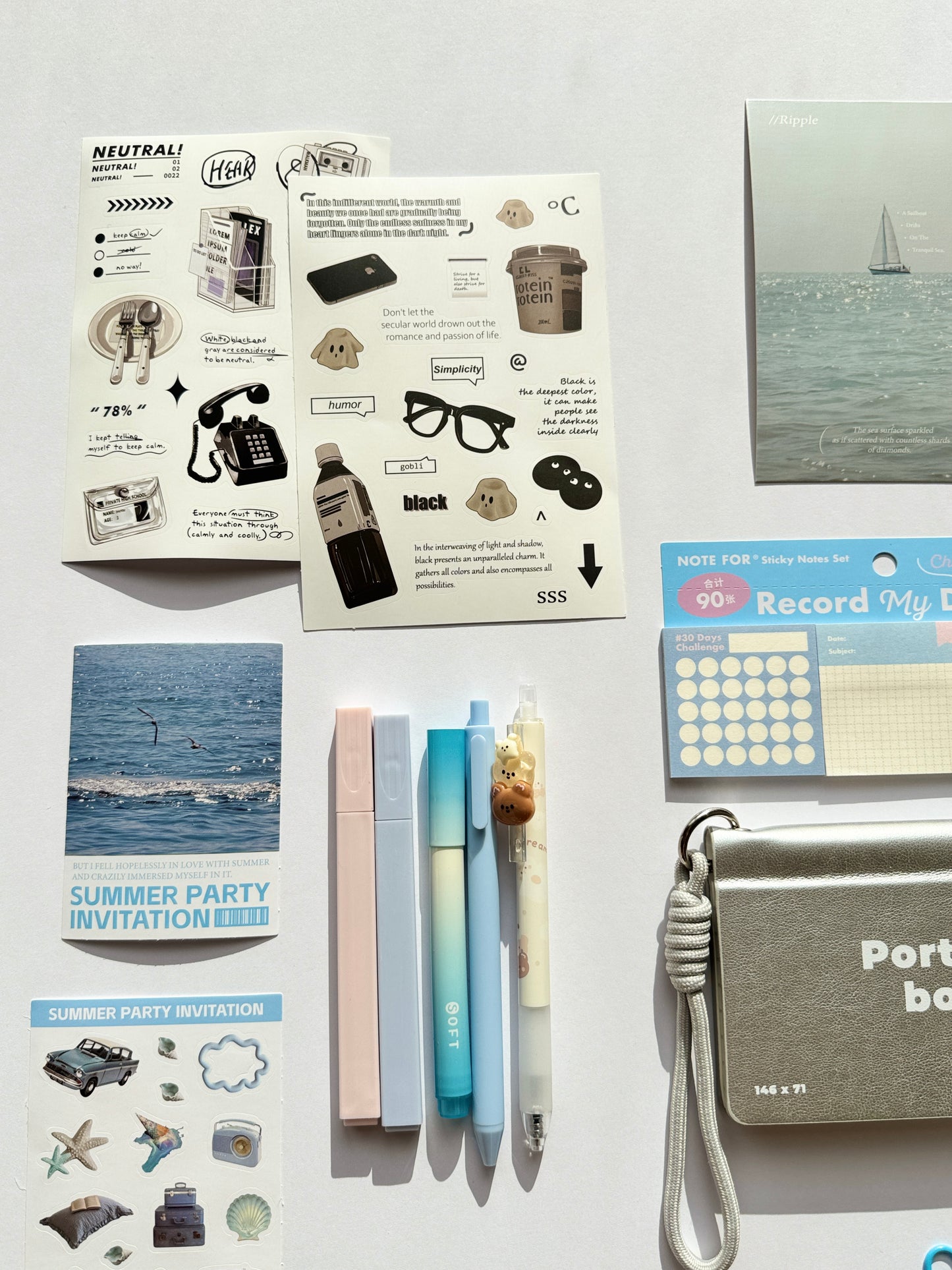🩶 Portable Book: Blue Serenity Edition 🌊