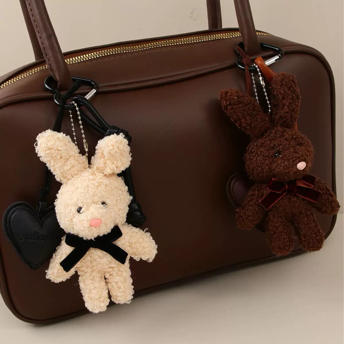 Teddy Cream Bunny Bag Charm ✨